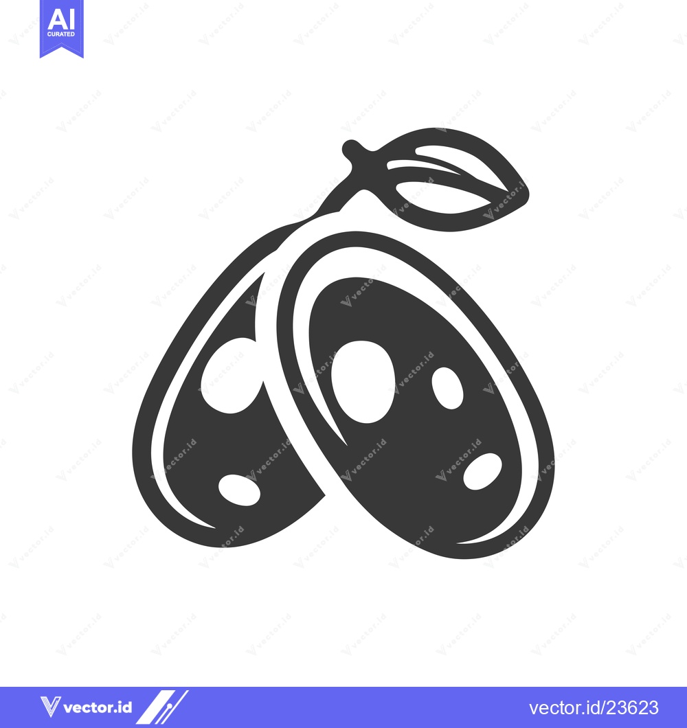 Premium Vector dari Black and White Icon of a Single Jujube Fruit