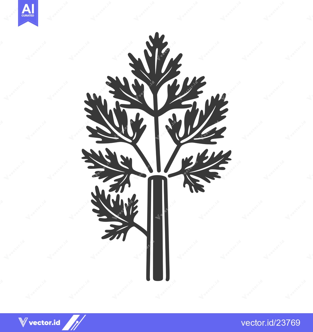 Premium Vector dari Black and White Illustration of a Celery Stalk