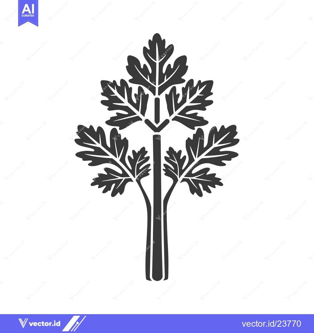 Premium Vector dari Black and White Illustration of a Celery Stalk