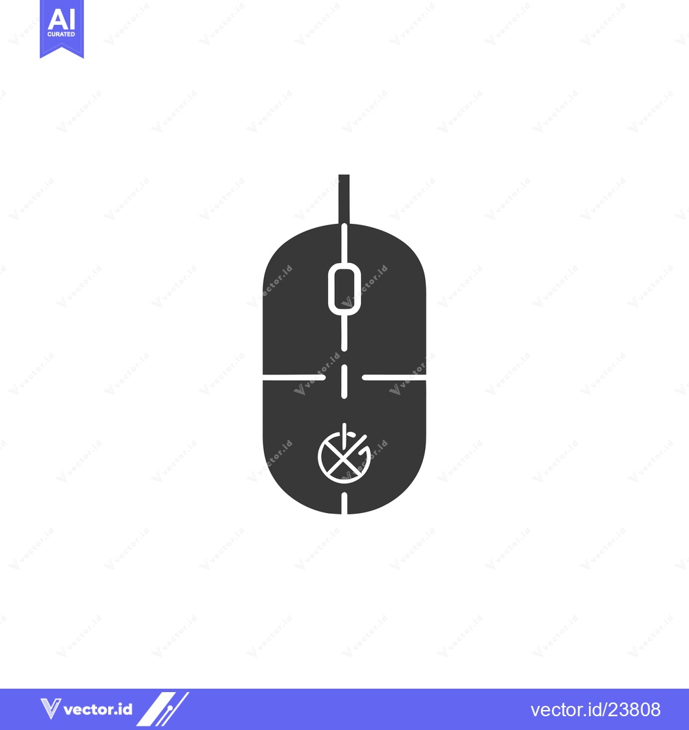 Premium Vector dari Black and White Illustration of a Computer Mouse