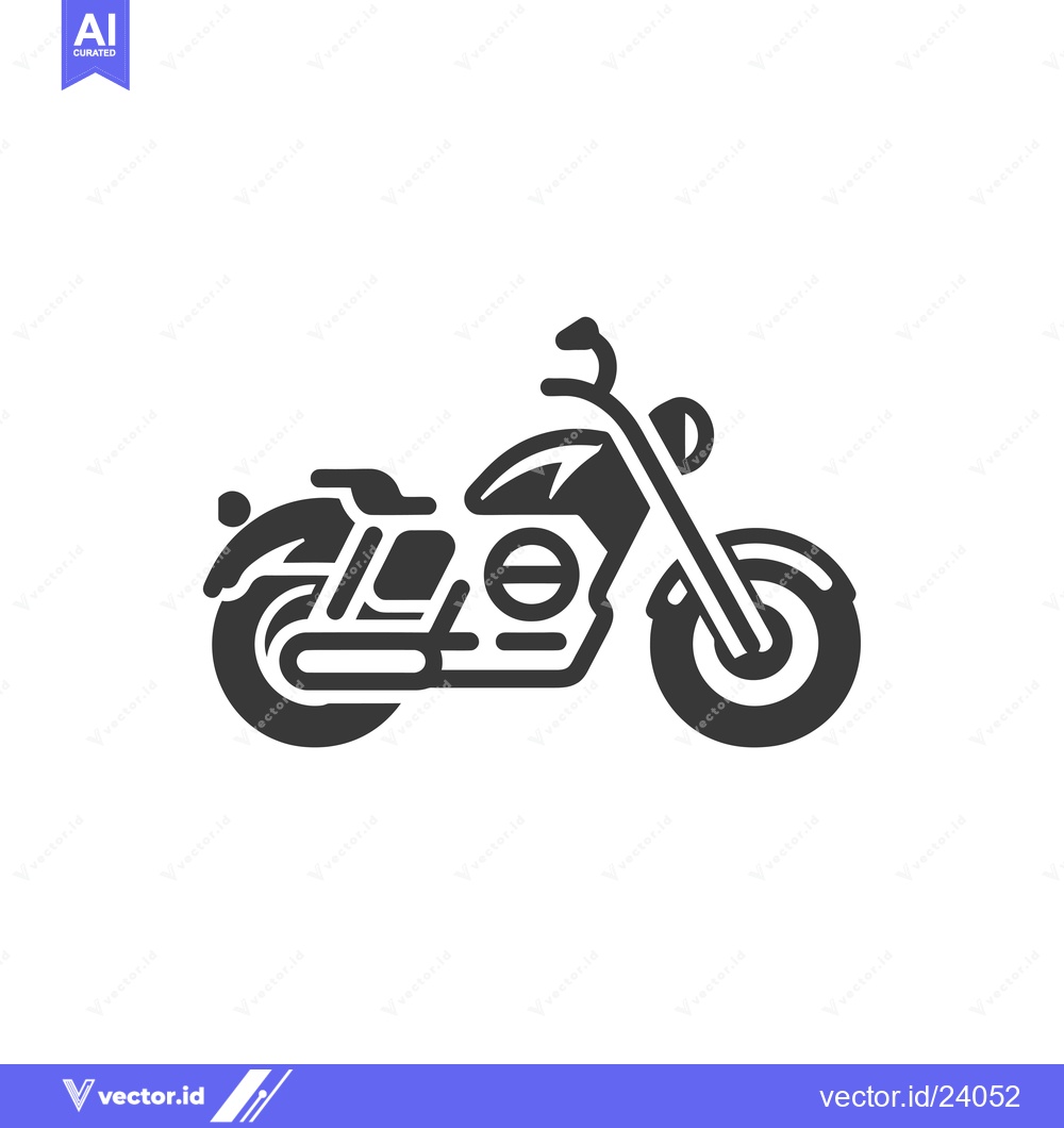 Premium Vector dari Black and White Illustration of a Motorcycle