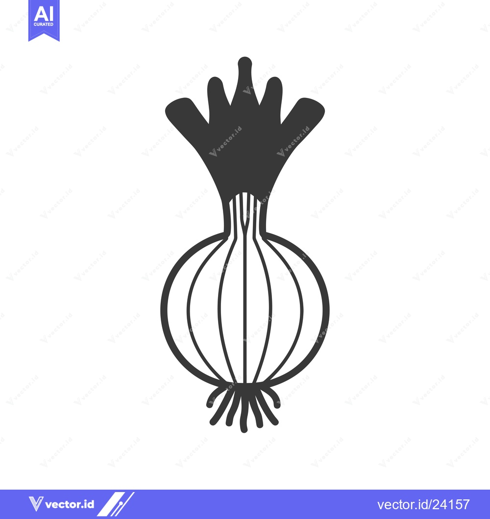 Premium Vector dari Black and White Illustration of an Onion