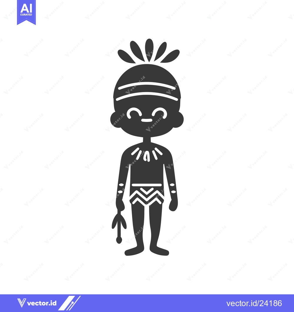 Premium Vector dari Black and white illustration of a person wearing traditional clothing