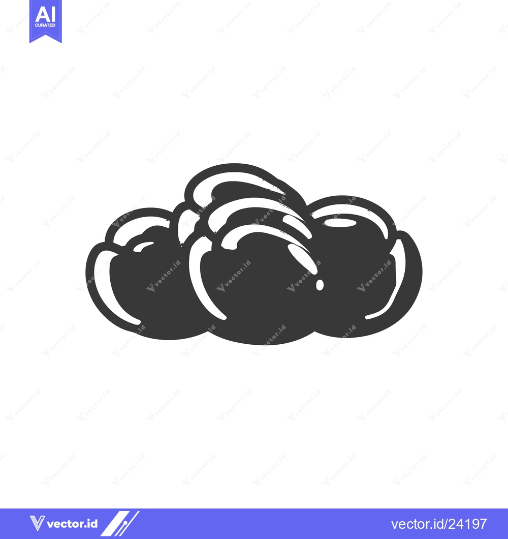 Premium Vector dari Black and White Illustration of a Pile of Olives