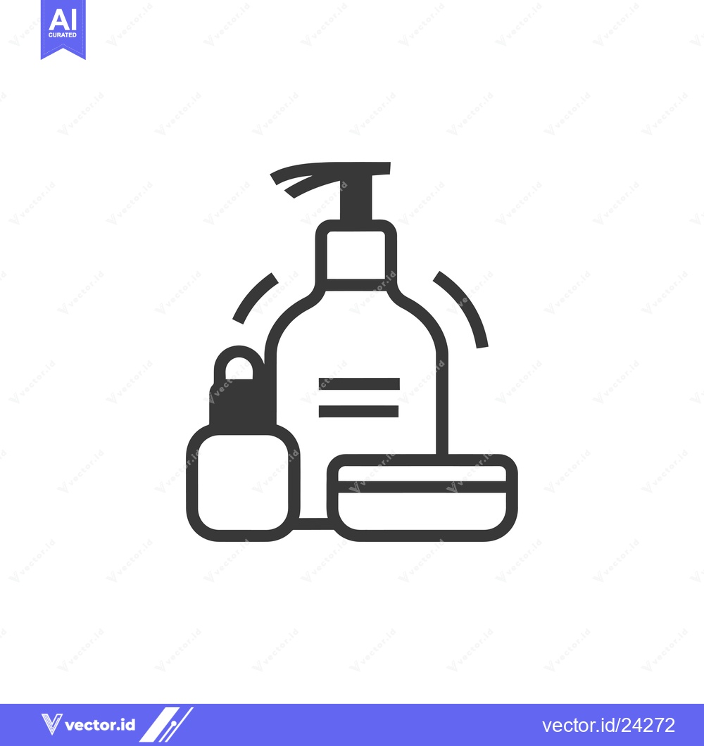 Premium Vector of Black and White Illustration of a Set of Beauty Products