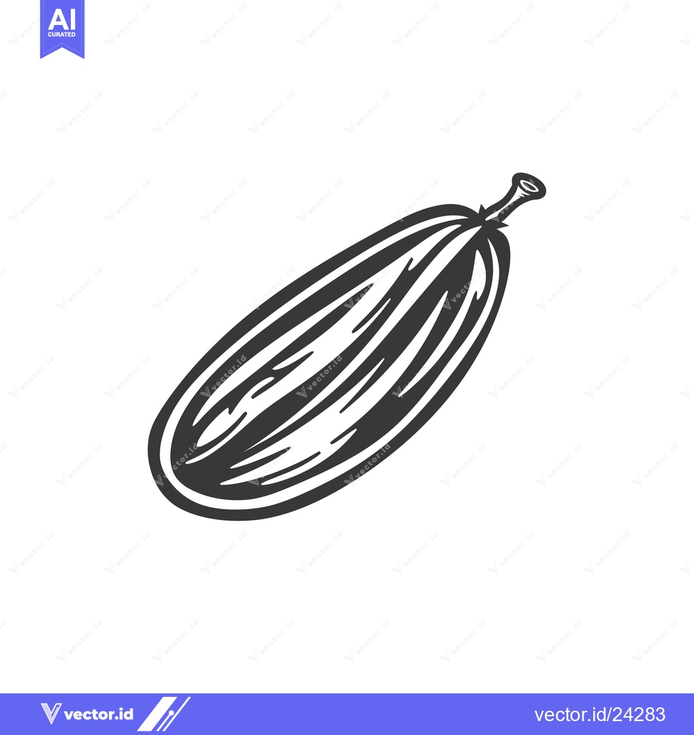 Premium Vector of Black and White Illustration of a Single Cardamom Pod