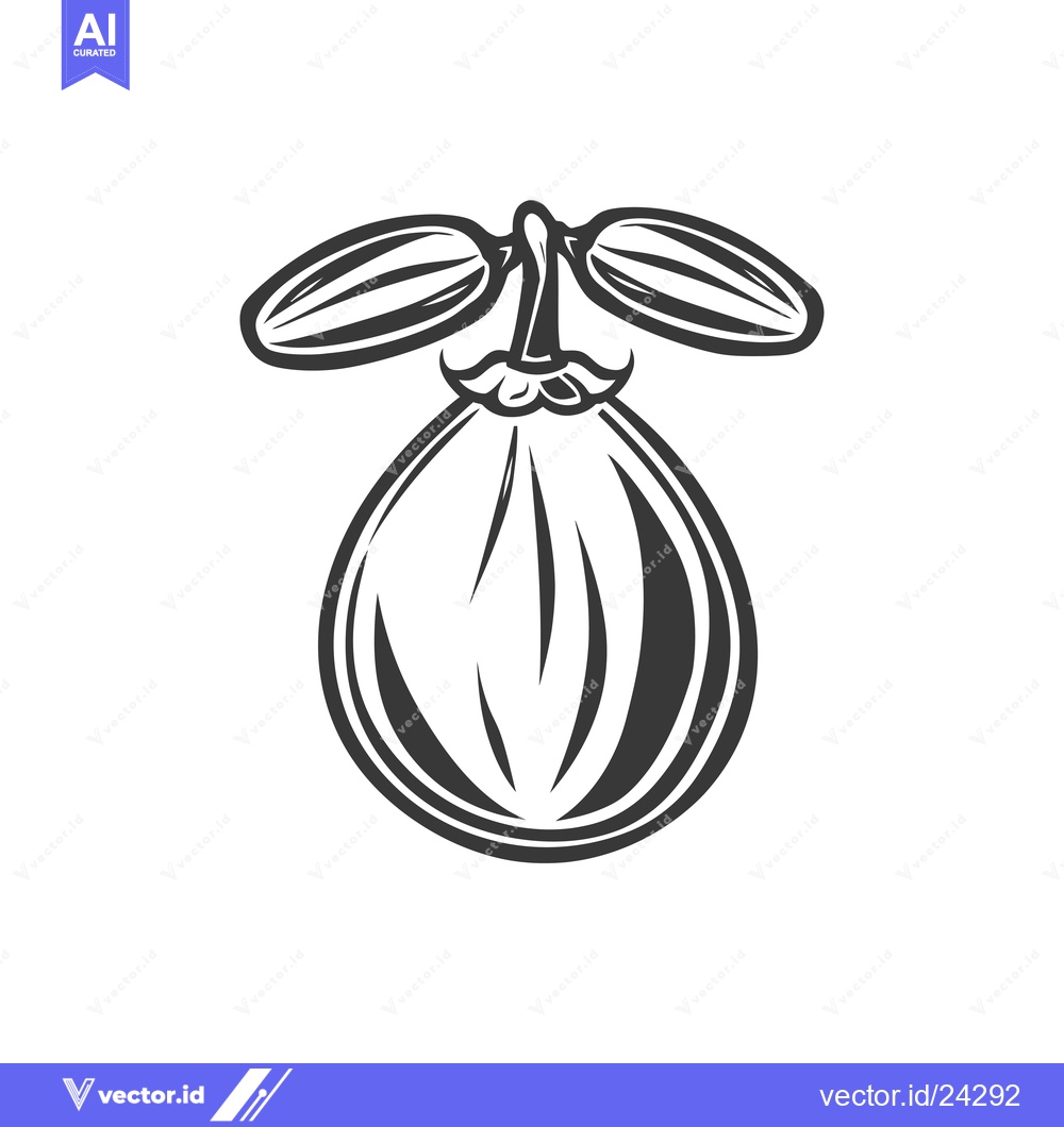 Premium Vector dari Black and White Illustration of a Single Fig