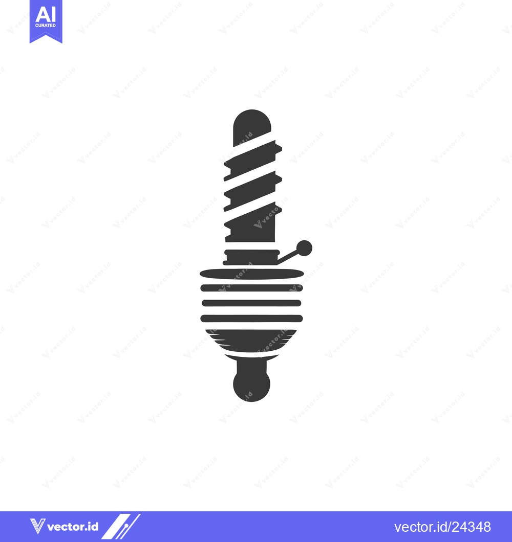 Premium Vector dari Black and White Illustration of a Spark Plug