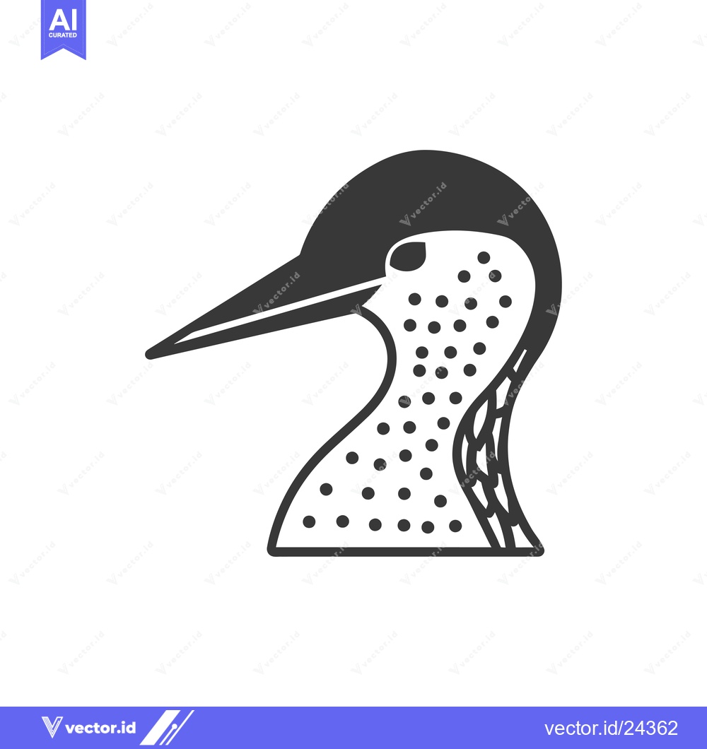 Premium Vector dari Black and White Illustration of a Spotted Bird's Head