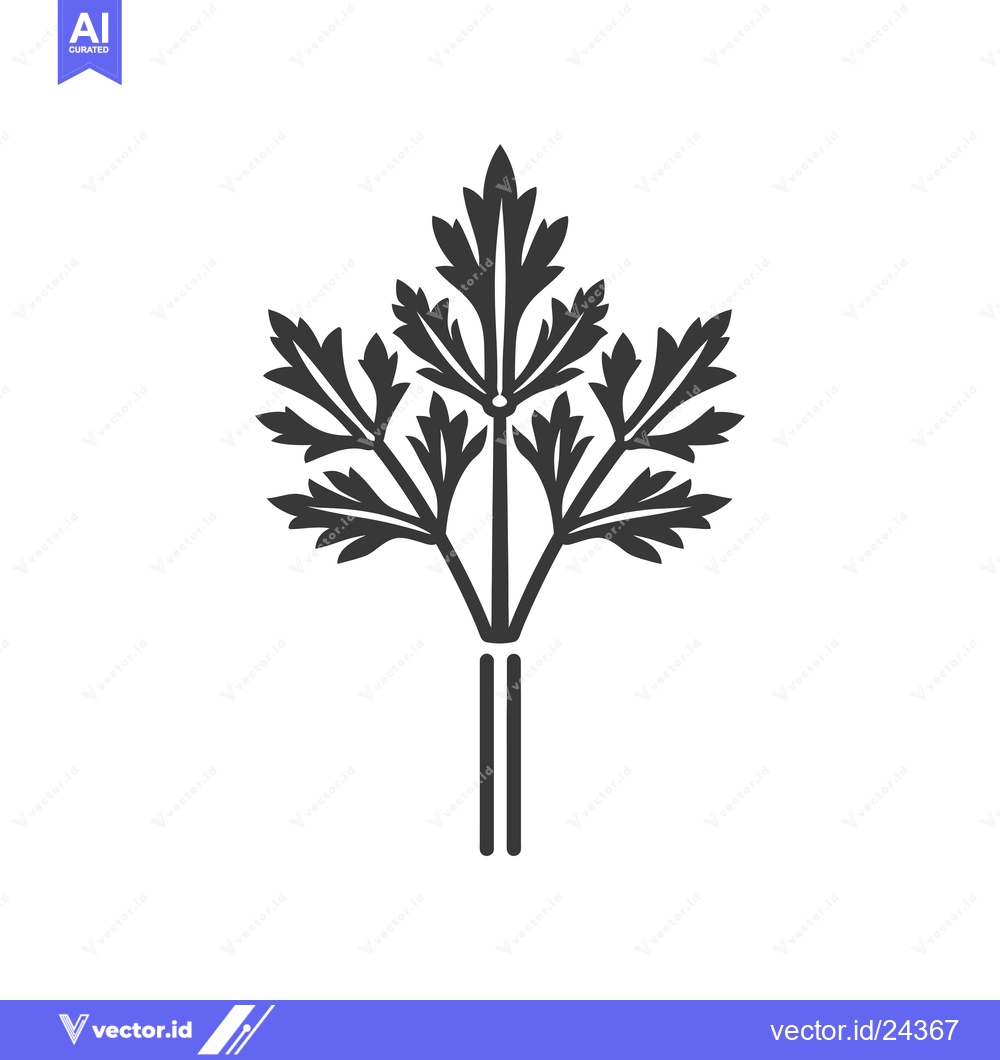 Premium Vector dari Black and White Illustration of a Sprig of Celery