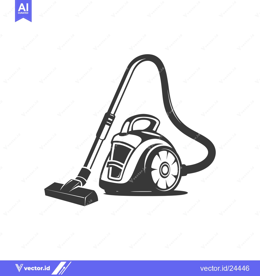 Premium Vector dari Black and White Illustration of a Vacuum Cleaner