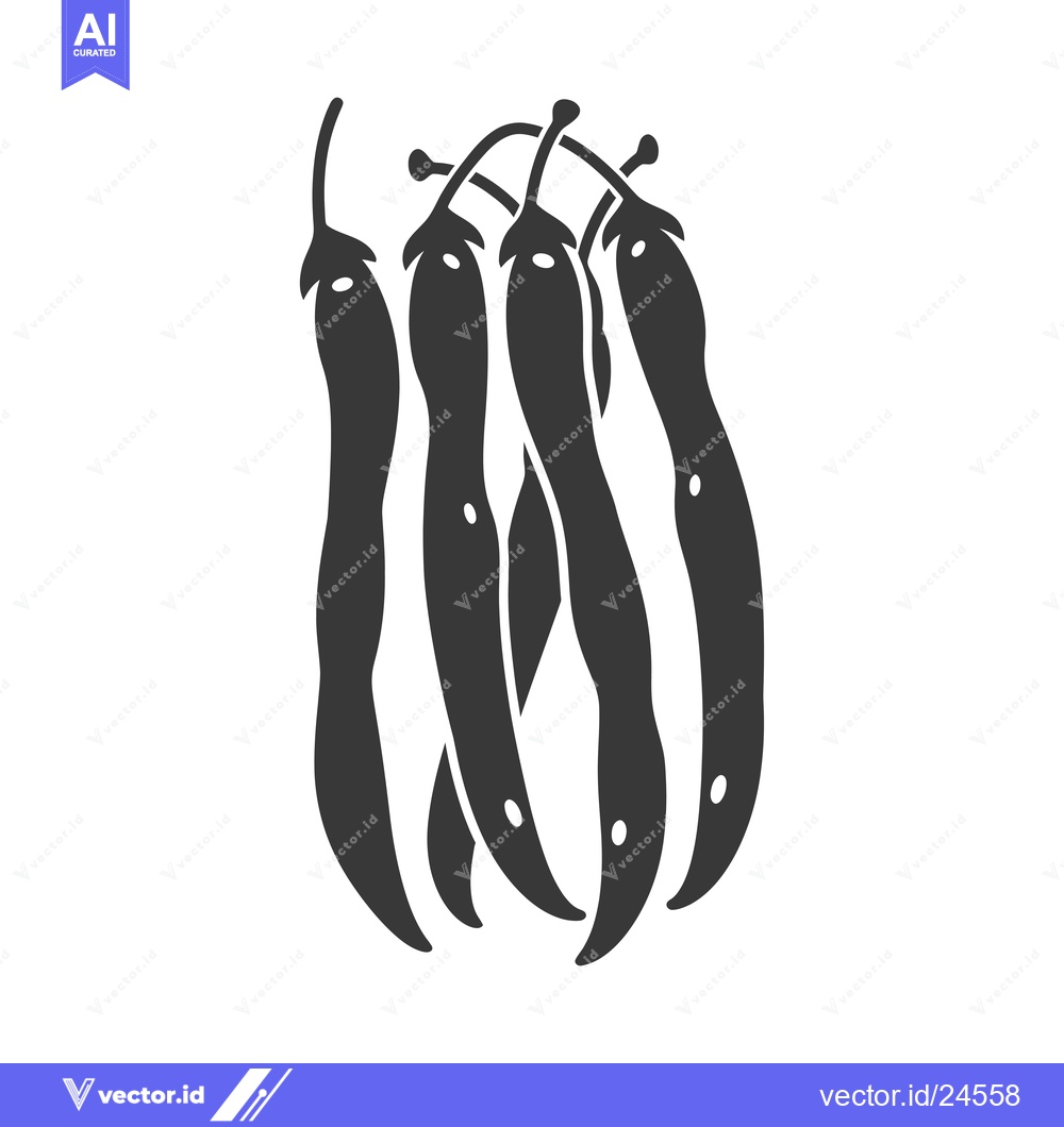 Premium Vector dari Black and White Illustration of Five String Beans