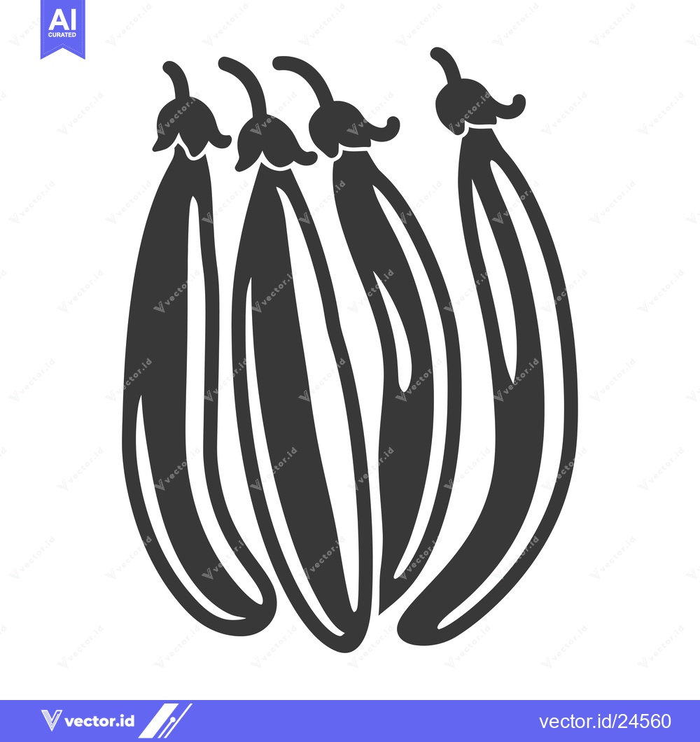 Premium Vector dari Black and White Illustration of Four Bean Pods