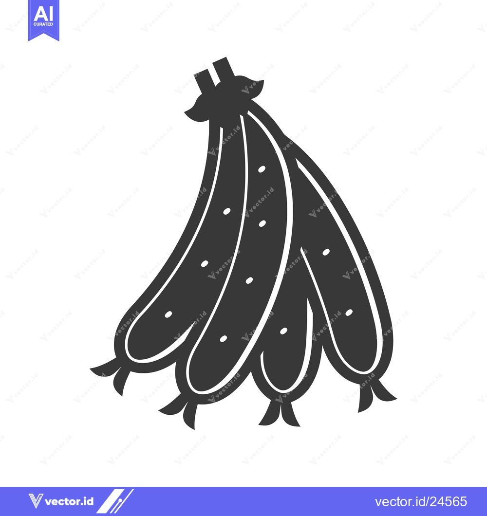 Premium Vector dari Black and White Illustration of Four Green Beans