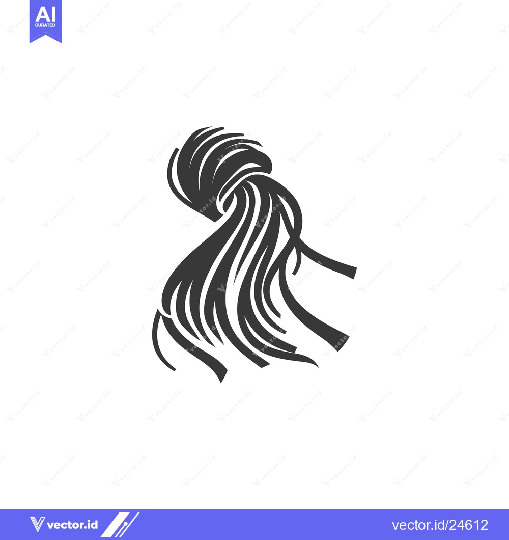 Premium Vector dari Black and White Illustration of Spaghetti Noodles