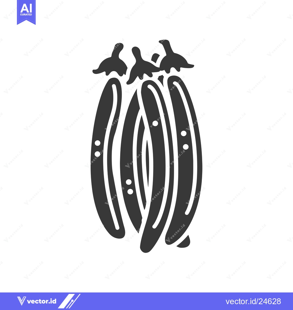 Premium Vector of Black and White Illustration of Three Bean Pods