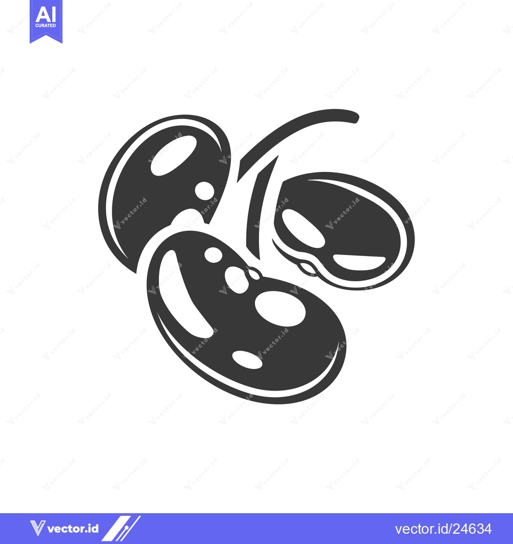 Premium Vector dari Black and White Illustration of Three Cherries