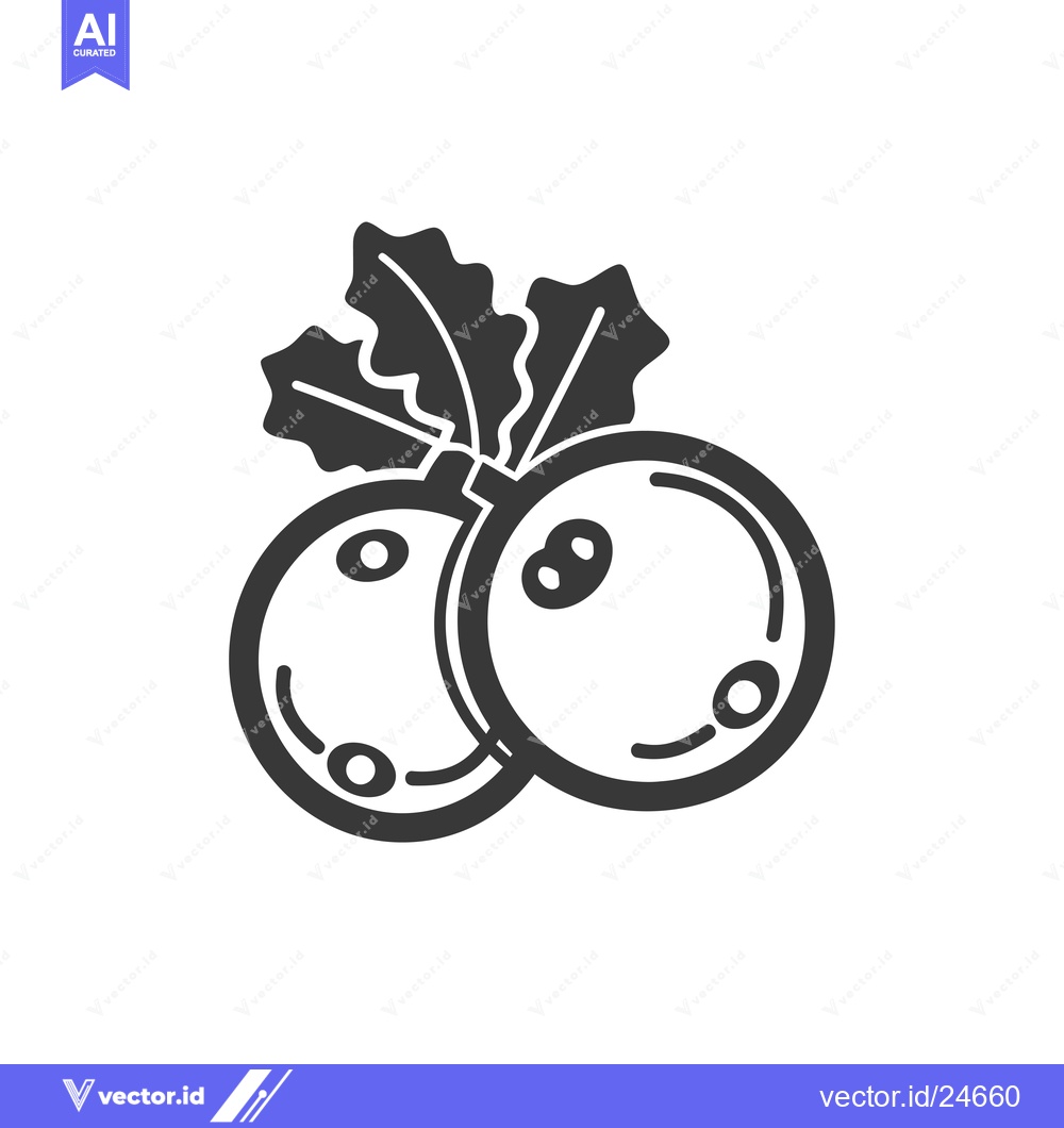 Premium Vector dari Black and White Illustration of Two Round Berries with Leaves