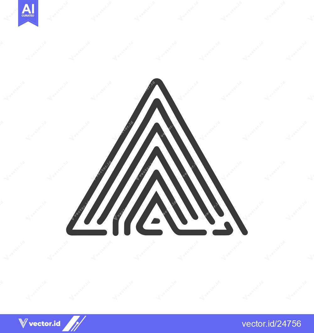 Premium Vector dari Black and white line art abstract triangle
