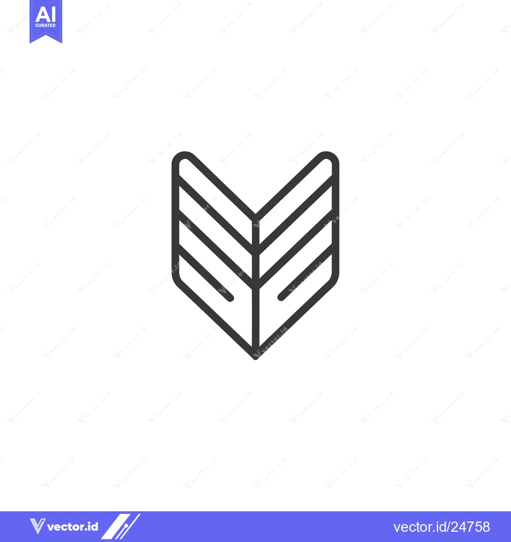 Premium Vector of Black and White Line Art Chevron Design