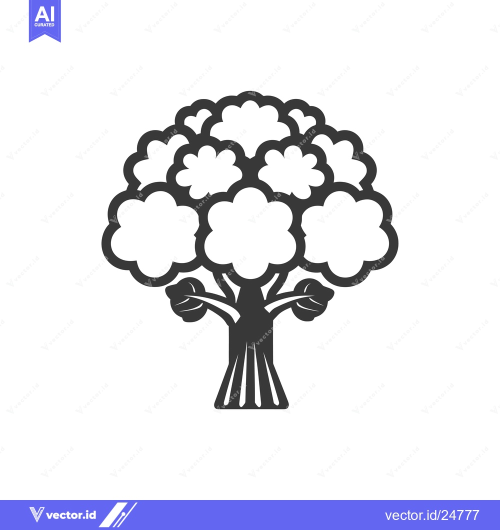Premium Vector of Black and White Line Art Drawing of a Tree