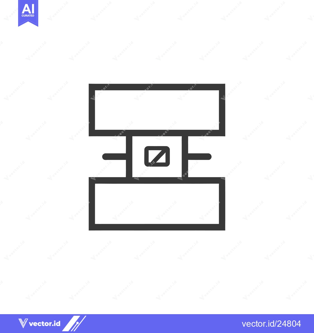 Premium Vector dari Black and white line art icon of a server rack