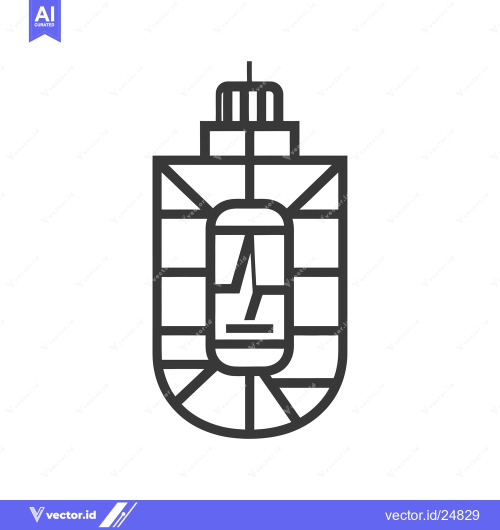 Premium Vector of Black and white line art illustration of a building
