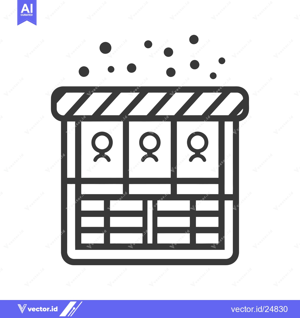 Premium Vector dari Black and White Line Art Illustration of a Building with Three Windows