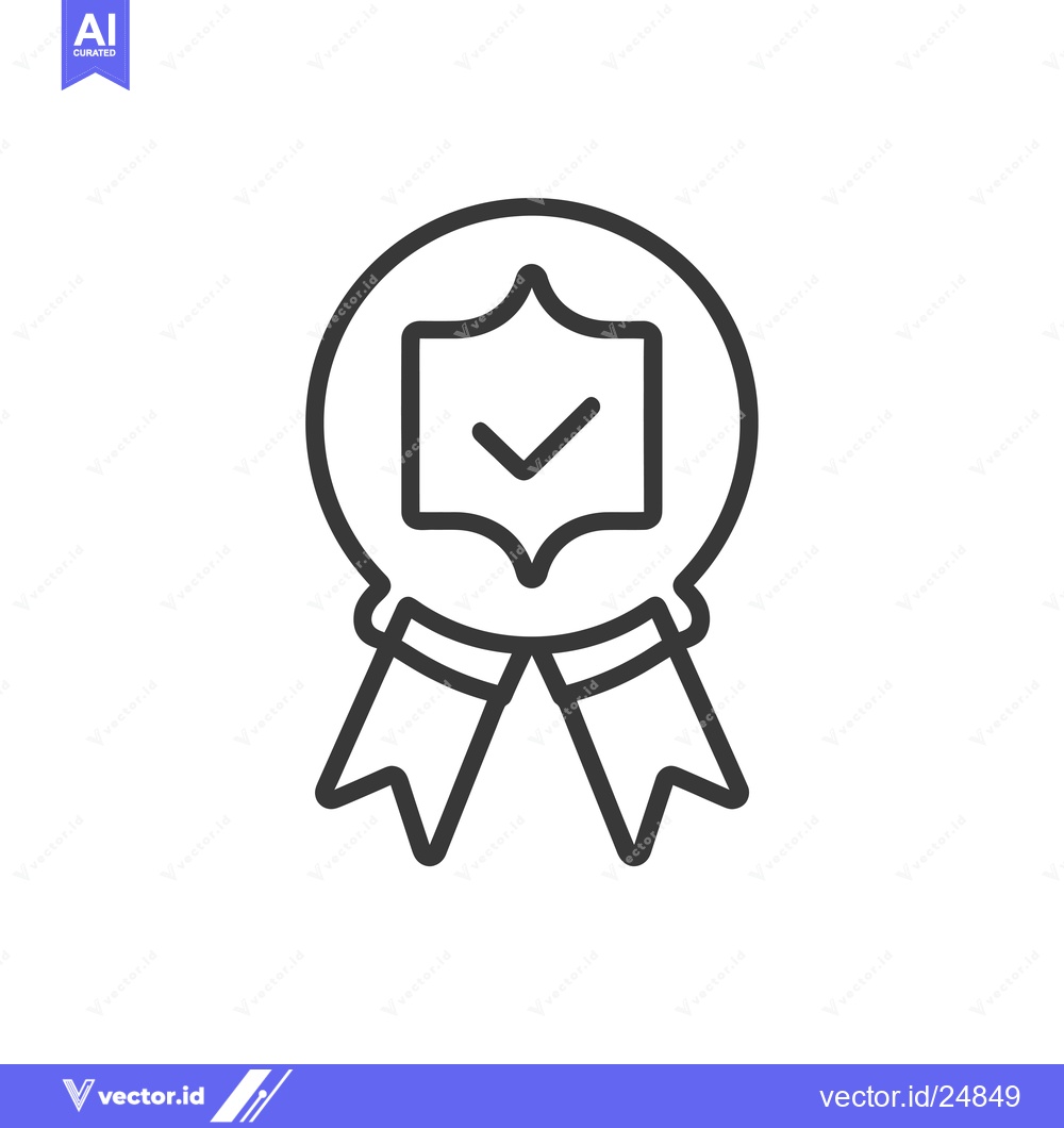 Premium Vector dari Black And White Line Art Illustration Of A Checkmark Inside A Circle W