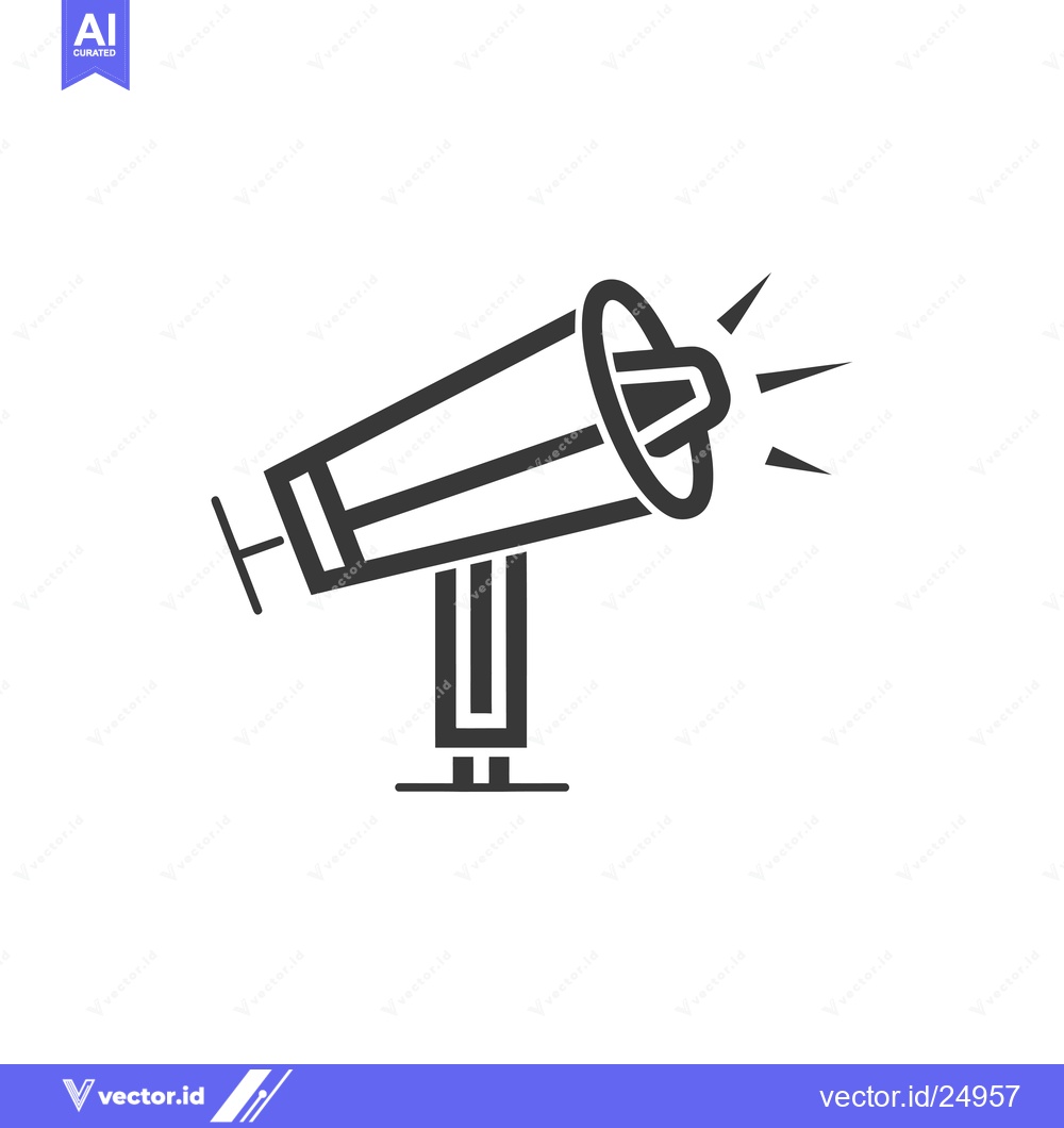 Premium Vector of Black and White Line Art Illustration of a Loudspeaker with Light Rays