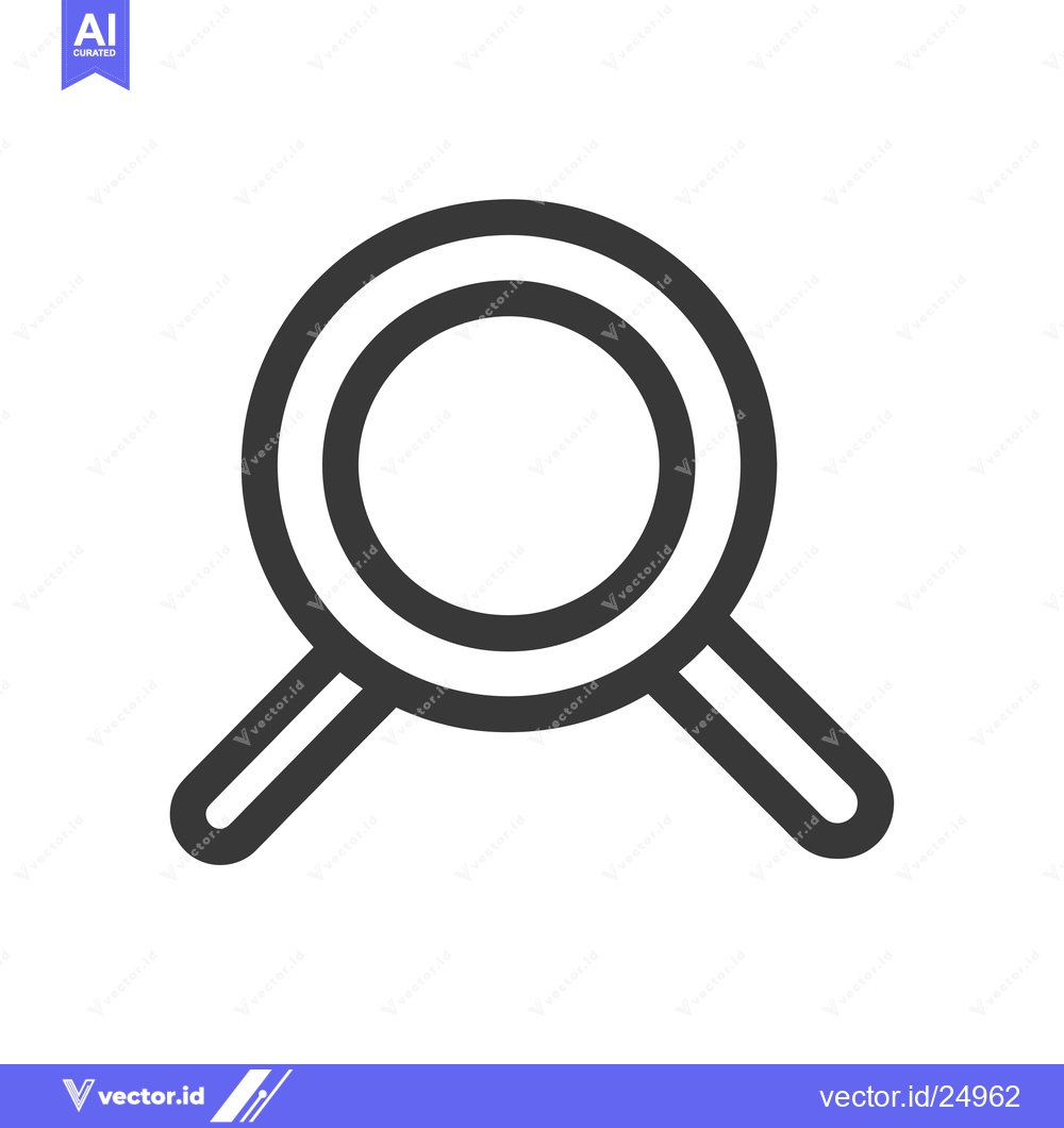 Premium Vector dari Black and White Line Art Illustration of a Magnifying Glass