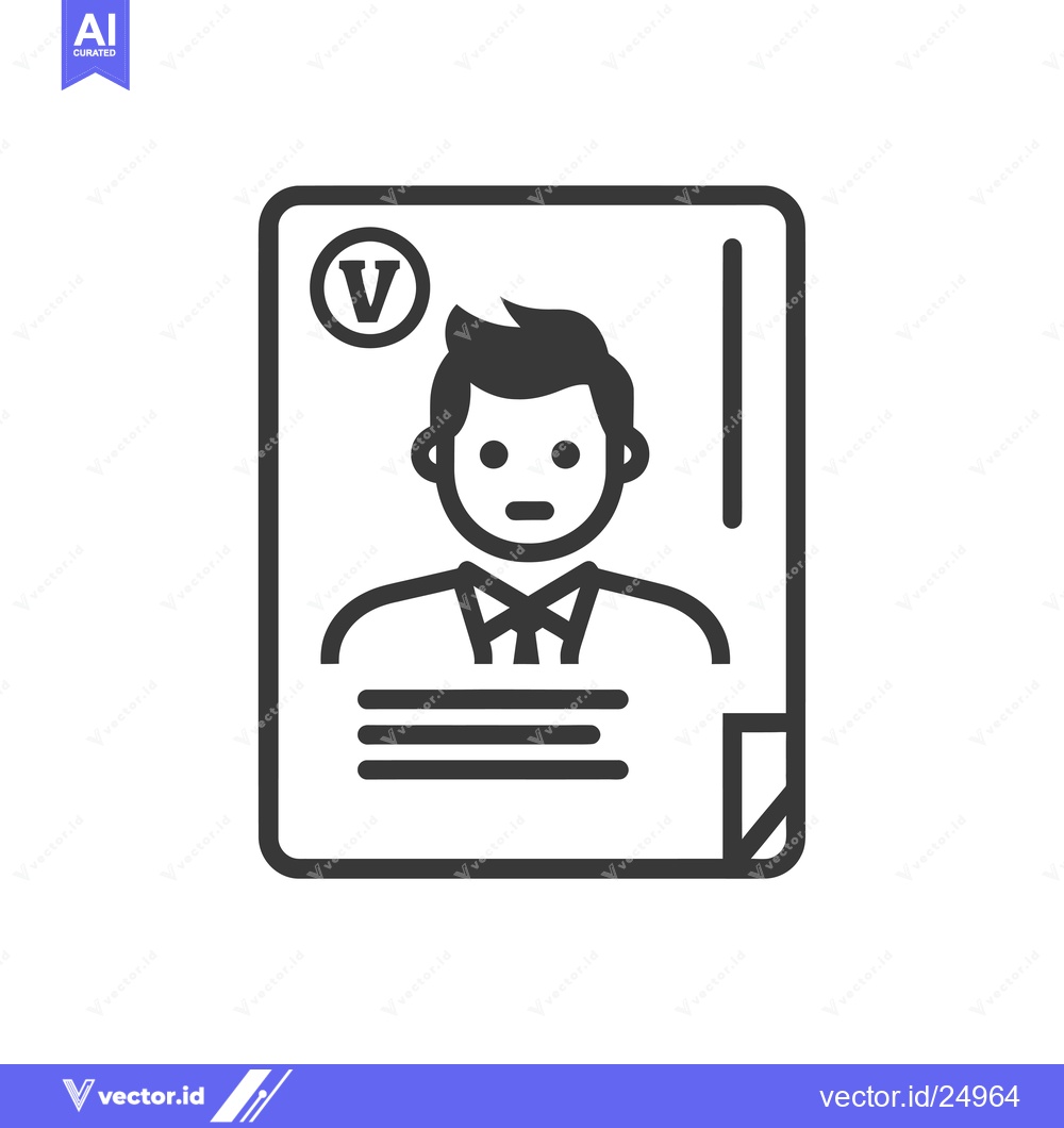 Premium Vector dari Black and White Line Art Illustration of a Man's Profile on a Document