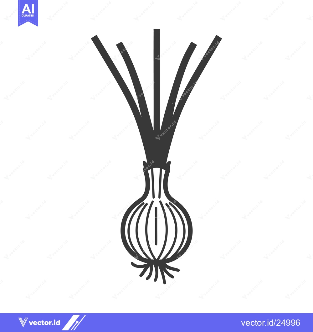 Premium Vector of Black and White Line Art Illustration of an Onion