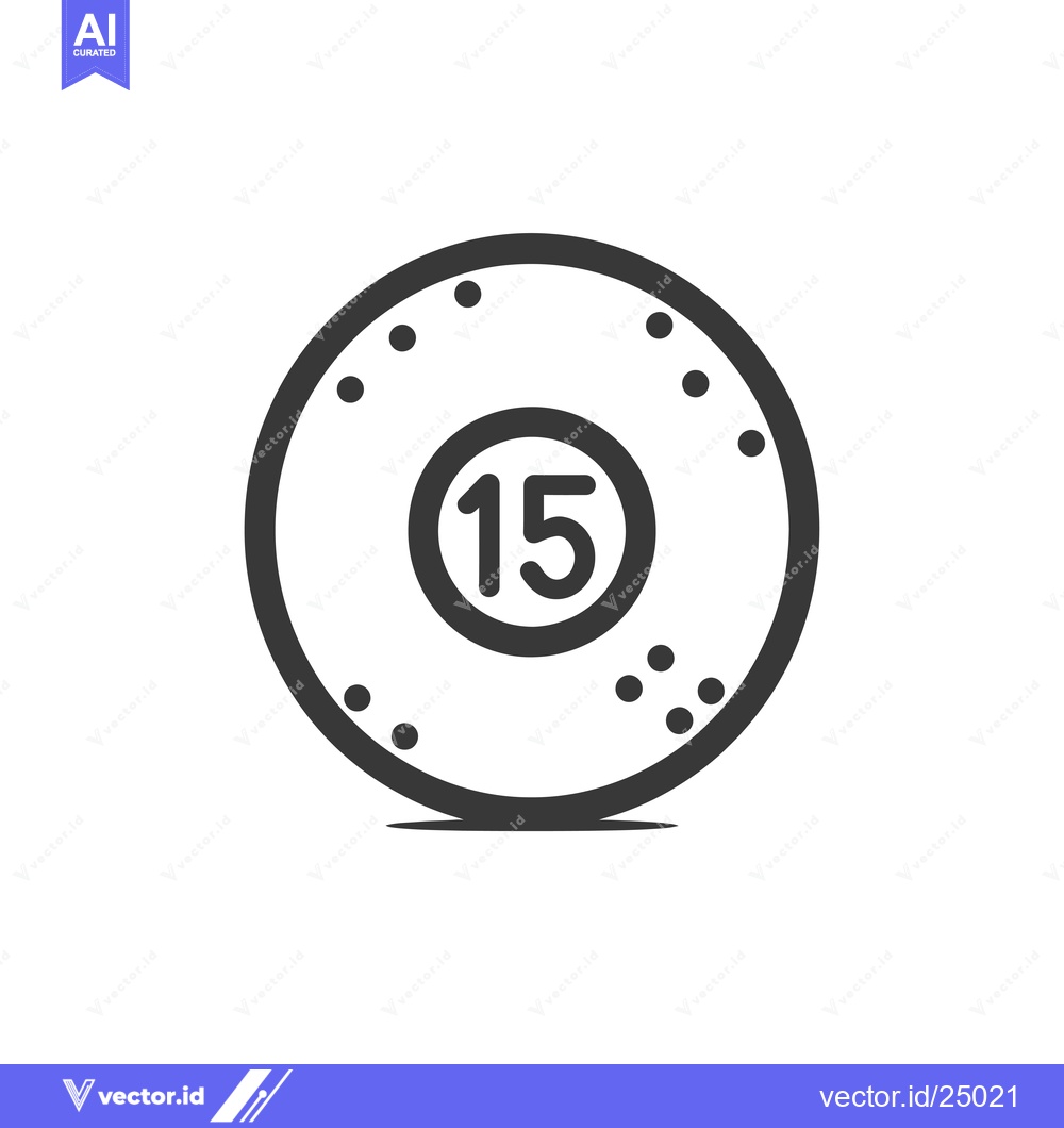 Premium Vector of Black and White Line Art Illustration of a Pool Ball Number 15