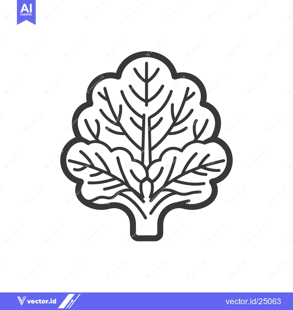 Premium Vector dari Black and White Line Art Illustration of a Single Leaf