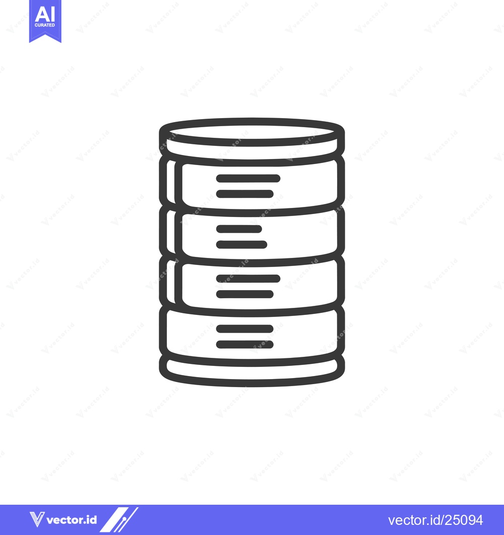 Premium Vector dari Black and White Line Art Illustration of a Stacked Can