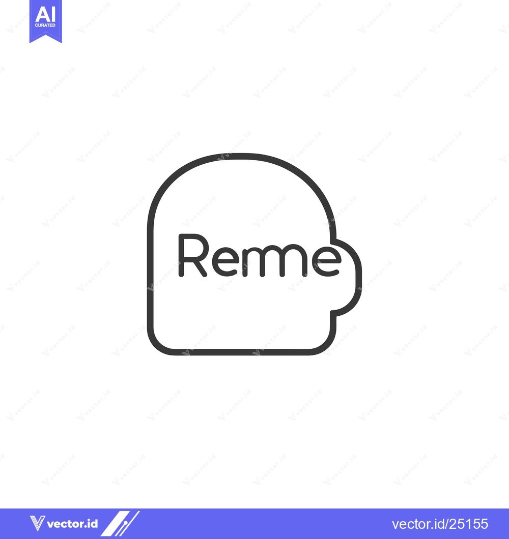 Premium Vector dari Black and White Line Art Logo with the Word "Remme"