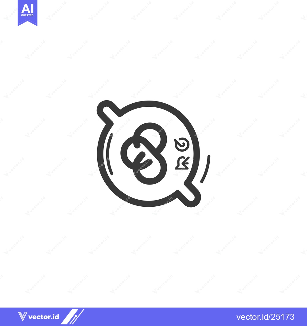 Premium Vector dari Black and White Line Art of an Infinity Symbol Inside a Circle