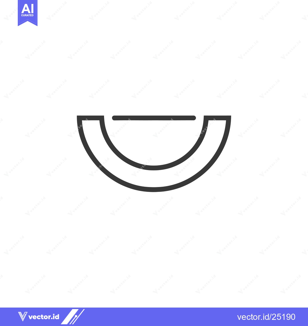Premium Vector dari Black and White Line Art of a Watermelon Slice