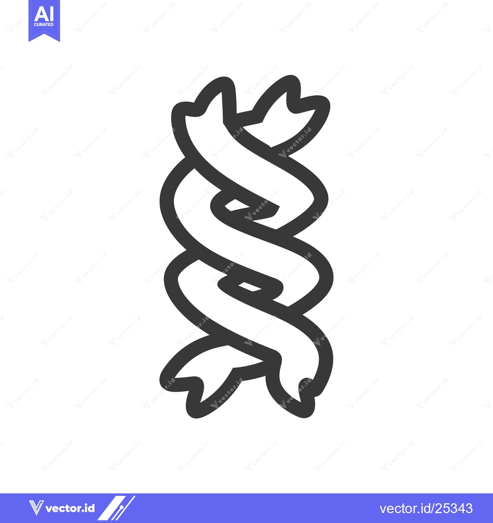 Premium Vector of Black and white line drawing of a DNA strand
