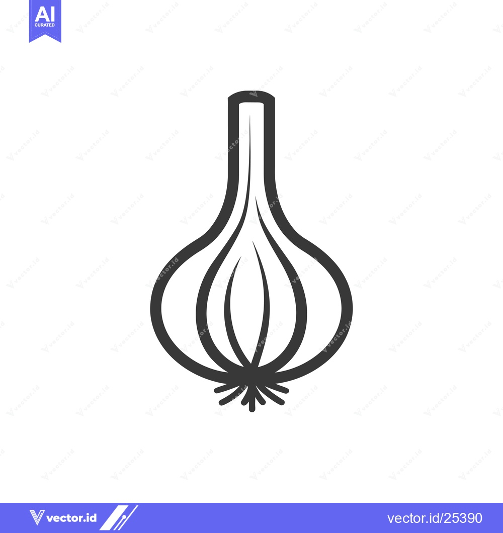 Premium Vector dari Black and white line drawing of a garlic bulb