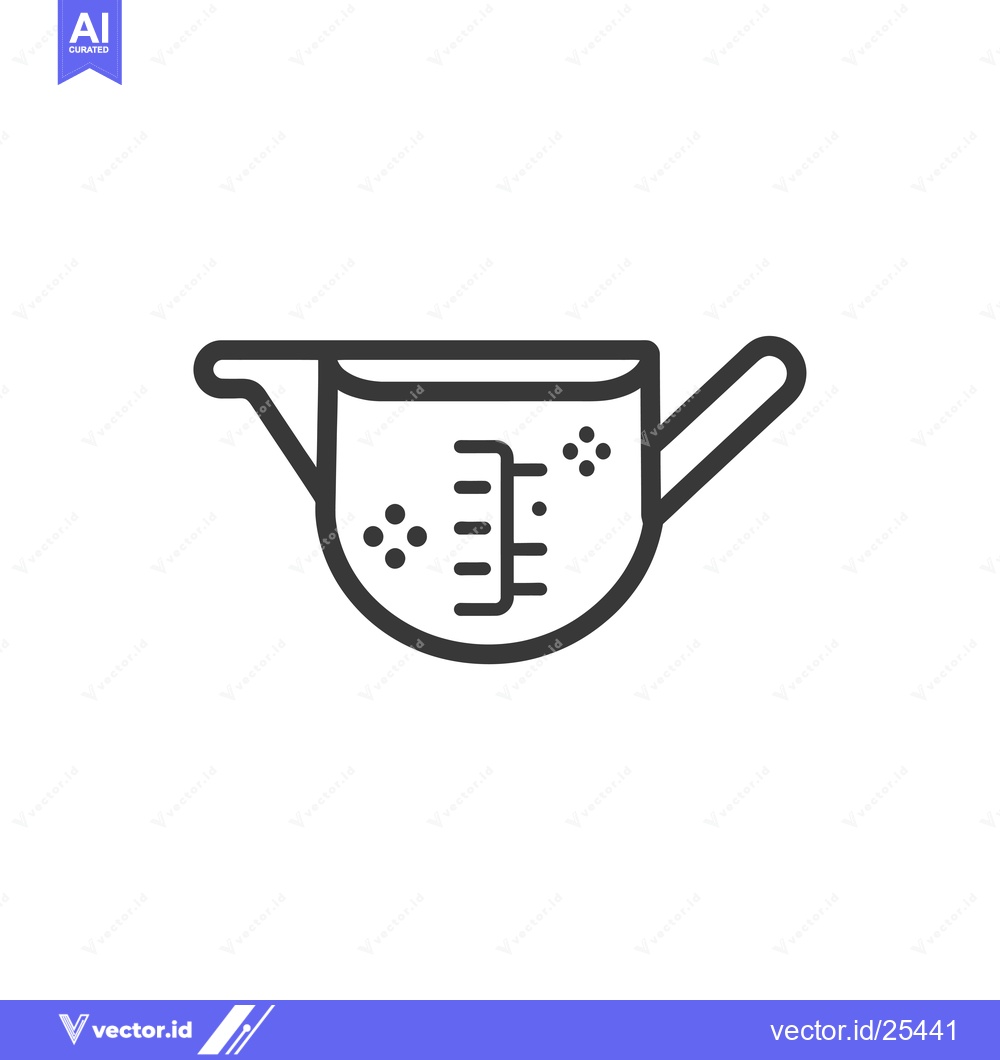 Premium Vector dari Black and White Line Drawing of a Measuring Jug