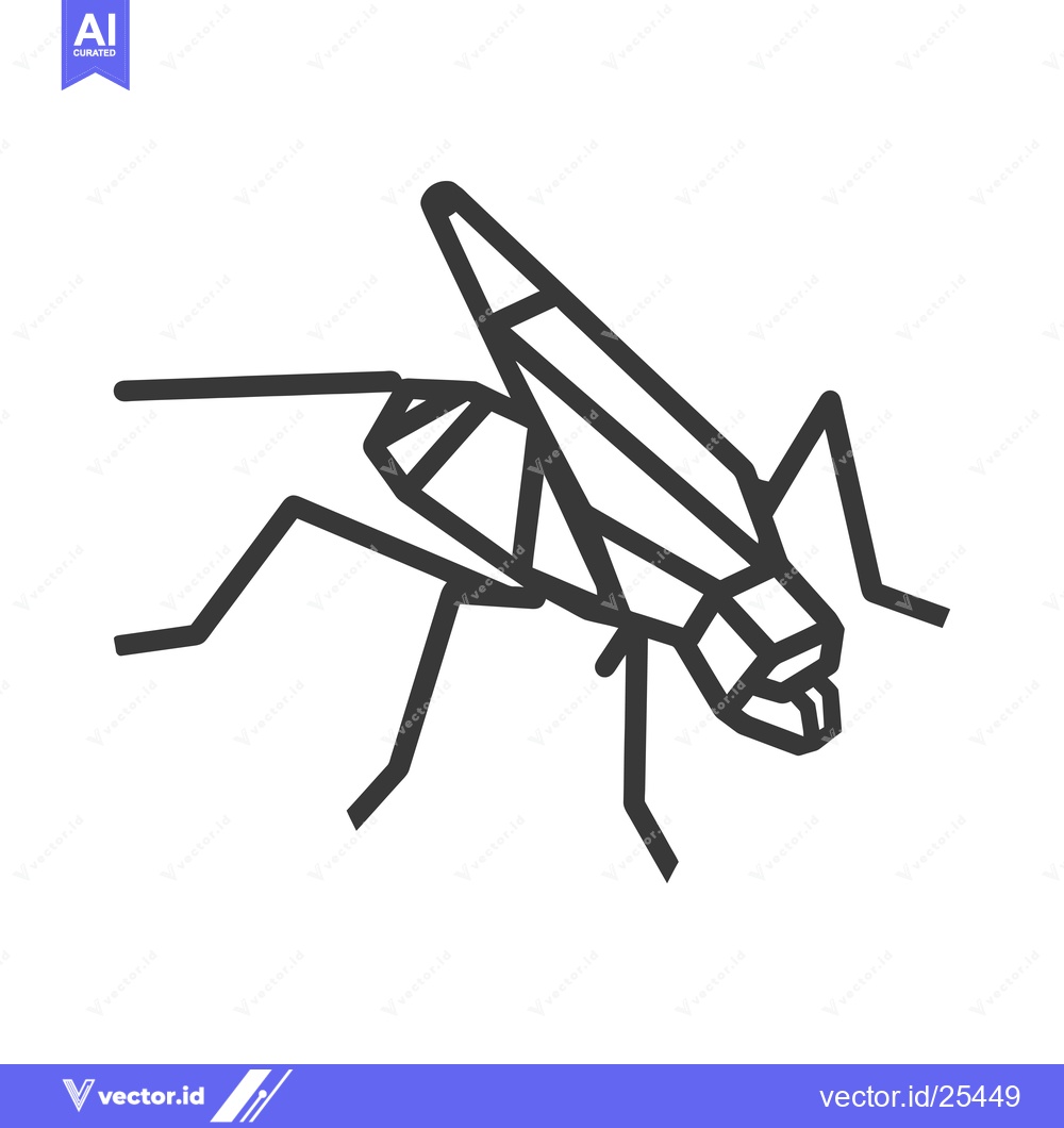 Premium Vector of Black and White Line Drawing of a Mosquito