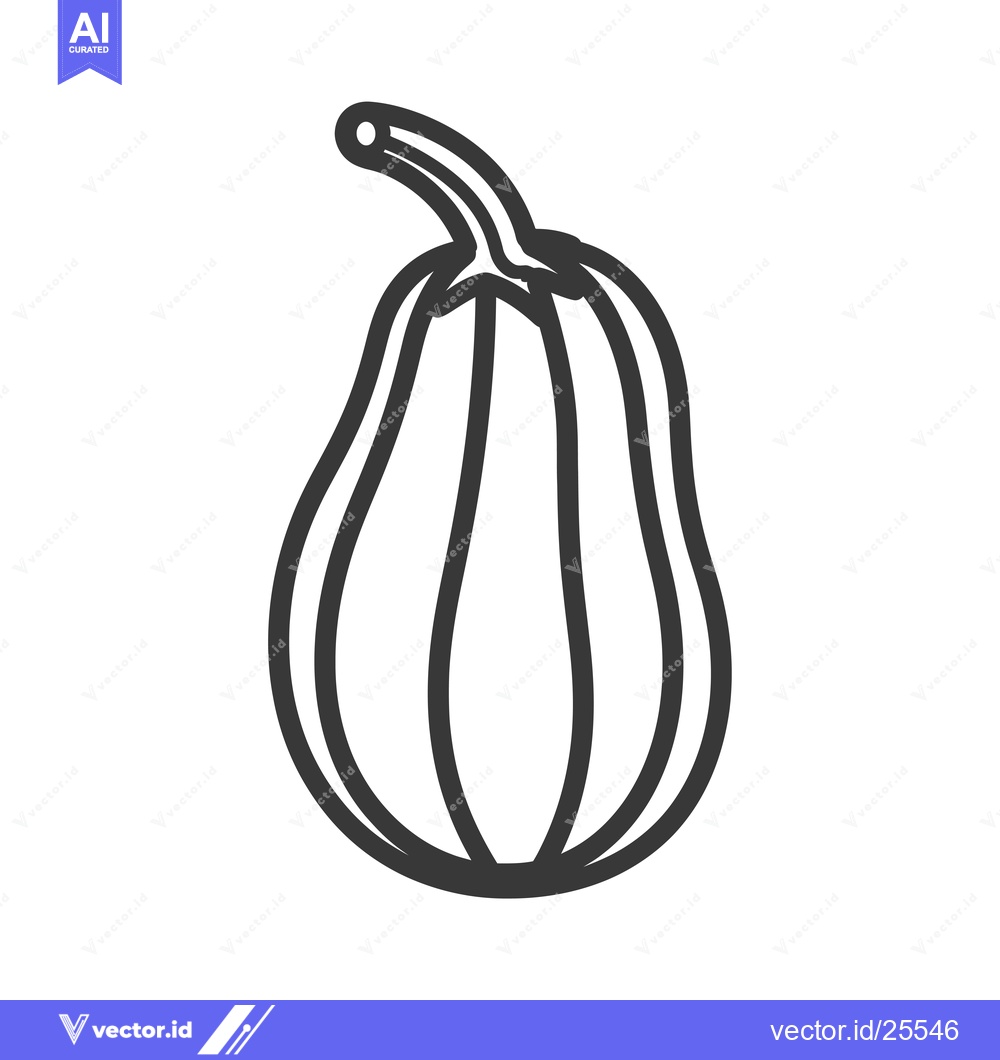 Premium Vector of Black and white line drawing of a pumpkin