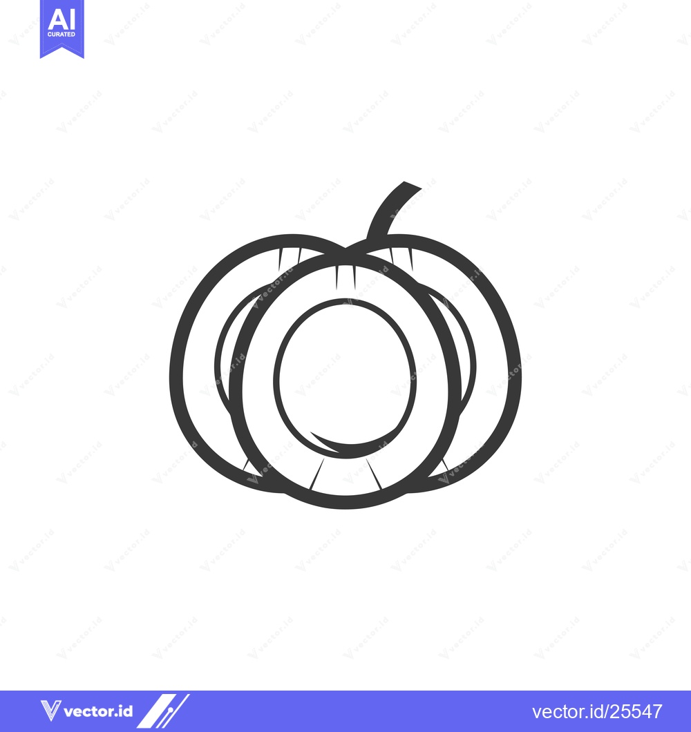 Premium Vector dari Black and White Line Drawing of a Pumpkin