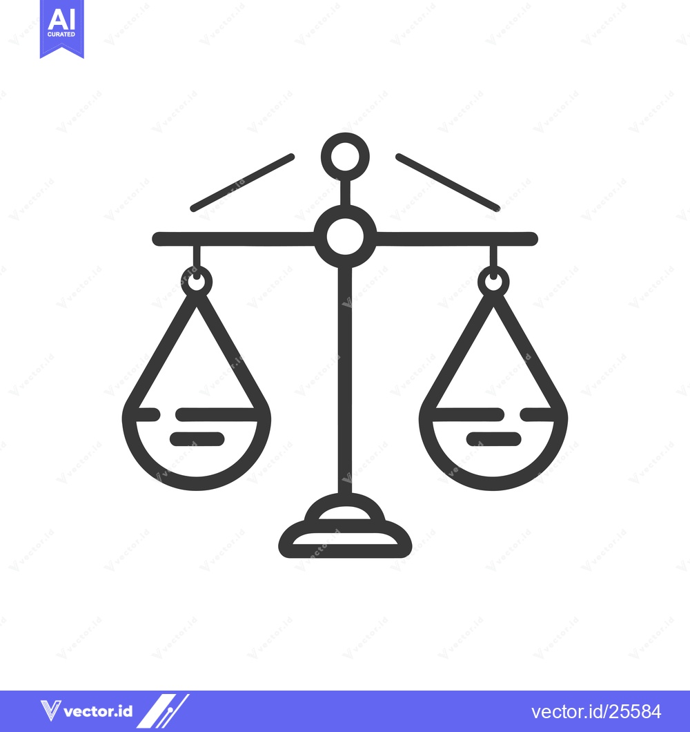 Premium Vector dari Black and White Line Drawing of a Scale
