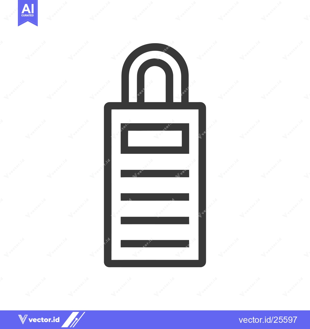 Premium Vector of Black and White Line Drawing of a Shopping Bag