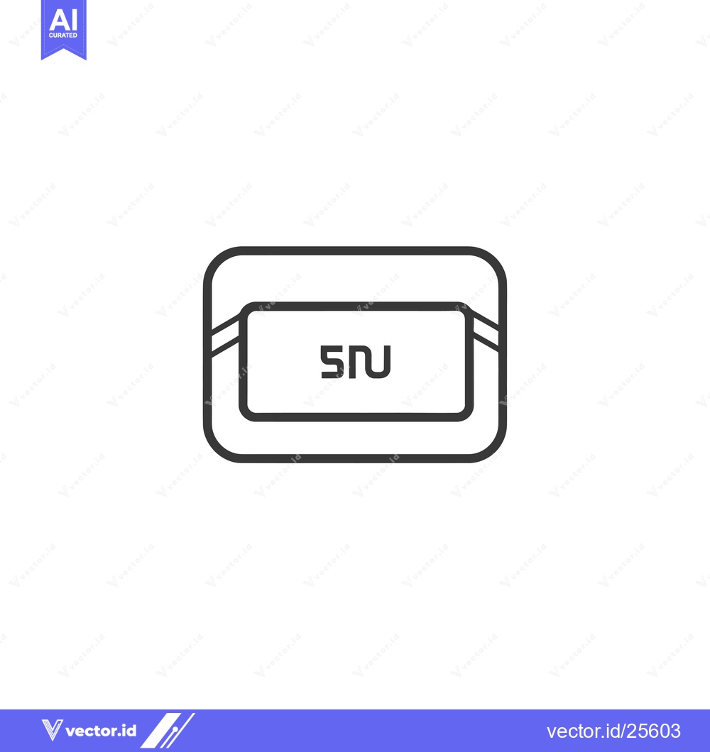Premium Vector of Black and white line drawing of a sim card with "SIM" written on it.