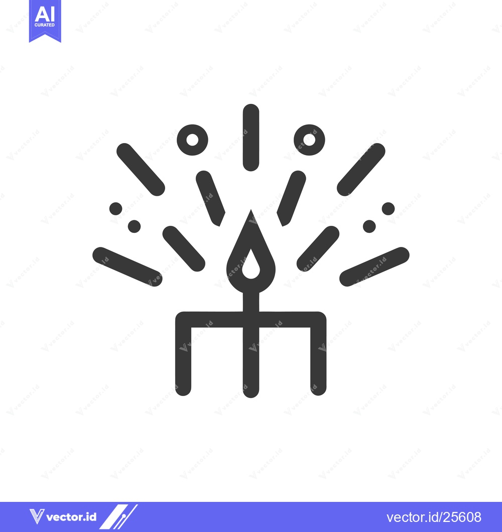 Premium Vector dari Black and white line drawing of a single candle with a flame