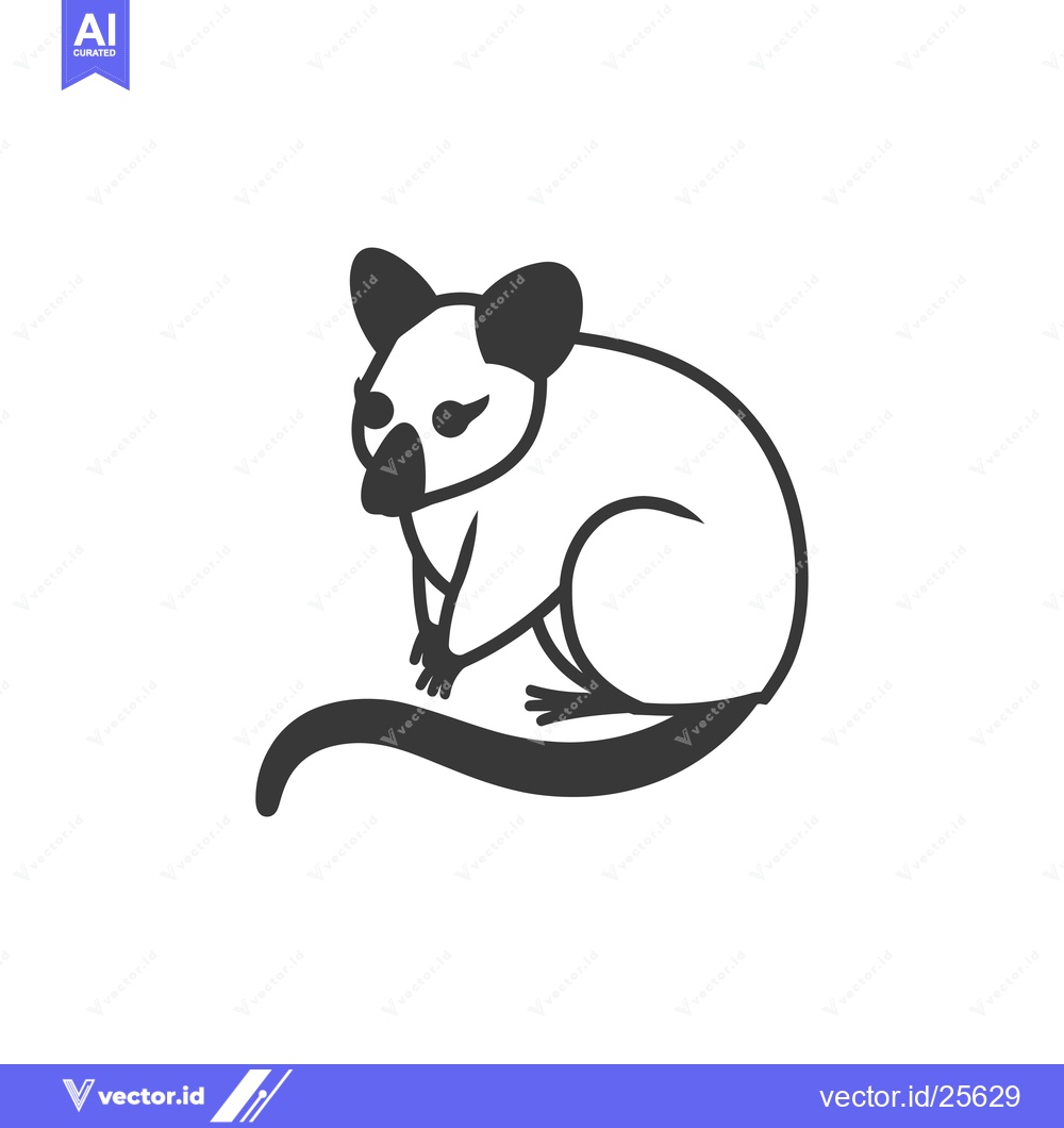 Premium Vector dari Black and White Line Drawing of a Sitting Lemur